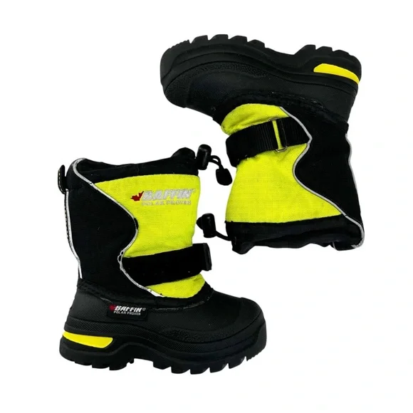 Baffin Kids Black and Yellow Winter Boots - Picture 2 of 10